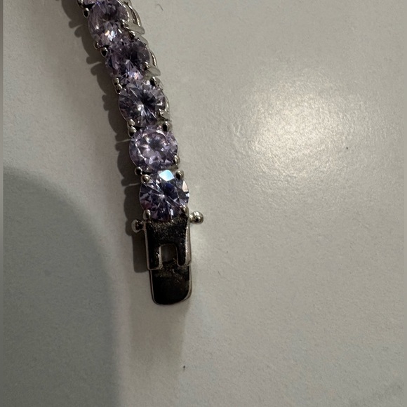 Elegant Silver Tennis Bracelet - Picture 10 of 17